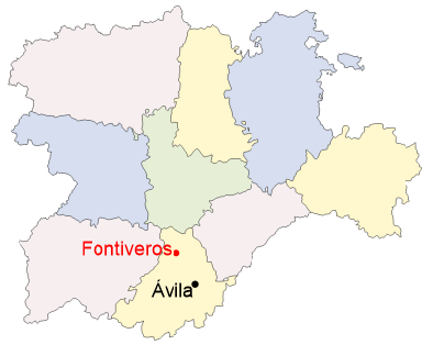 Mapa CyL con Fontiveros
